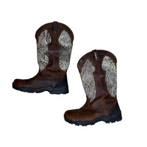 Cabela's Leather and Camouflage Outdoor Boots size 12 HN1222B Men